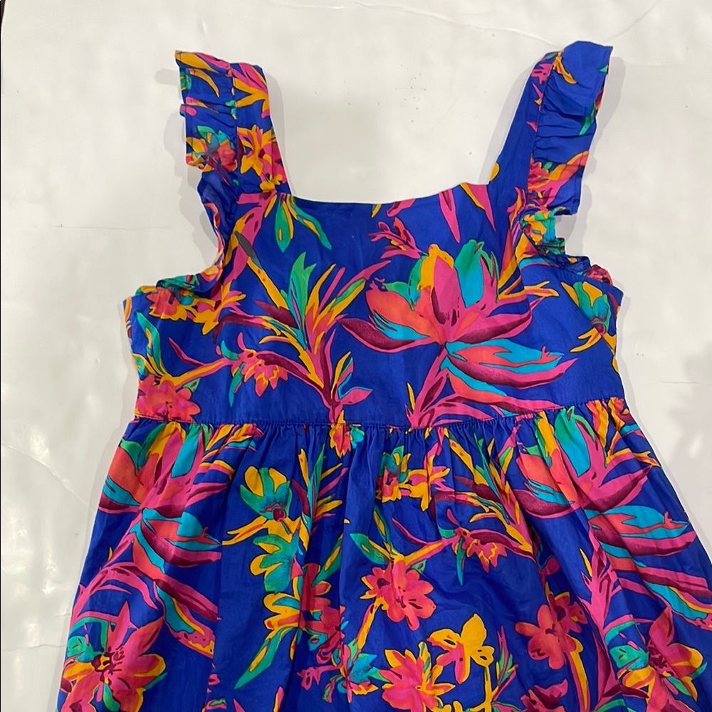Crewcuts Vibrant Floral Dress with Ruffle Straps